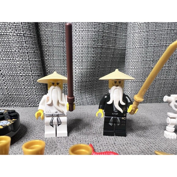 LEGO NINJAGO Mini Figures Lot Pieces Parts Sensai Wu Sword Owl Spinner Toy - Picture 5 of 8